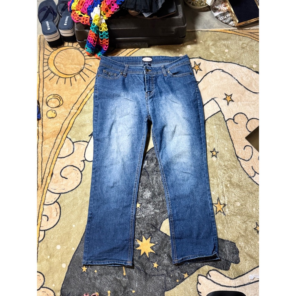Zoey Beth Embellished Bootcut Jeans Womens Size 7/8 Dark Wash Denim Casual